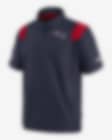 Men's New England Patriots Sideline Coaches Short Sleeve White Jacket