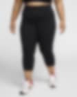Low Resolution Leggings cropped de tiro alto para mujer (talla grande) Nike One