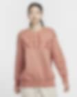Low Resolution เสื้อวอร์มมีโลโก้คอกลมขนาดโอเวอร์ไซส์ผู้หญิง Nike Sportswear Phoenix Fleece