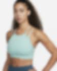 Low Resolution Bra deportivo de baja sujeción de tela de canalé de líneas largas acolchado para mujer Nike Indy Strappy
