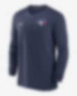 Low Resolution Toronto Blue Jays Authentic Collection Game Time Men's Nike Dri-FIT MLB 1/2-Zip Long-Sleeve Top