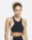 Low Resolution สปอร์ตบราผู้หญิงซัพพอร์ตระดับกลางมีซับในเบาบาง Nike Yoga Dri-FIT Swoosh