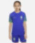 Low Resolution Koszulka piłkarska dla dużych dzieci Nike Dri-FIT Brazylia Stadium 2022/23 (wersja wyjazdowa)