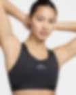 Low Resolution Nike Trail Swoosh On-the-Run Women's Medium-Support Lightly Lined Sports Bra