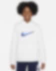 Low Resolution Dzianinowa bluza z kapturem i grafiką dla dużych dzieci (chłopców) Nike Sportswear