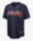 Atlanta Braves Nike Gray Road Custom MLB Replica Jersey For Men