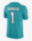Nike Miami Dolphins No1 Tua Tagovailoa Anthracite Salute to Service Women's Stitched NFL Limited Therma Long Sleeve Jersey