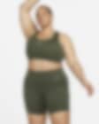 Low Resolution Nike Go Women's Firm-Support High-Waisted 8" Biker Shorts with Pockets (Plus Size)