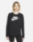 Low Resolution Langærmet Nike Sportswear Essentials-logo-T-shirt til kvinder