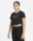 Low Resolution Nike Dri-FIT One Women's Standard Fit Short-Sleeve Graphic Cropped Top