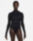 Nike Fusion Women's Long-Sleeve One-Piece Swimsuit.