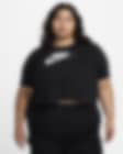 Low Resolution Nike Sportswear Essential Women's Cropped Logo T-Shirt (Plus Size)