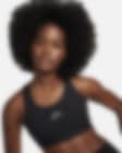 Low Resolution Nike Trail Swoosh On-The-Run közepes tartást adó, enyhén bélelt női sportmelltartó