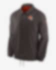 Nike Men's Coaches (NFL Cleveland Browns) Jacket in Brown, Size: Medium | NS5811UB93-99L