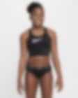 Low Resolution Midkini dla dużych dzieci (dziewcząt) z ramiączkami krzyżowanymi na plecach Nike Swim