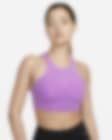 Low Resolution Nike Swoosh Sujetador deportivo de sujeción media con almohadilla y cuello alto - Mujer