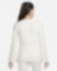 Nike Sportswear Women's Ribbed Jersey Long-Sleeve V-Neck Top