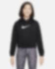 Low Resolution Nike Therma-FIT-pullover-hættetrøje til større børn (piger)