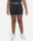 Low Resolution Shorts Nike Pro Dri-FIT för tjejer (utökade storlekar)