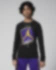 Low Resolution Los Angeles Lakers Courtside Statement Edition Older Kids' (Boys') Jordan Max90 NBA Long-Sleeve T-Shirt