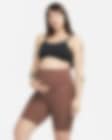Low Resolution Nike Zenvy (M) bikershorts met zakken en iets ondersteunende hoge taille voor dames (21 cm, zwangerschapskleding)