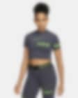 Low Resolution Nike Pro Dri-FIT Kısa Kollu Grafikli Kısaltılmış Kadın Antrenman Üstü