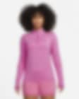 Low Resolution Γυναικεία μπλούζα για τρέξιμο με φερμουάρ στο μισό μήκος Nike
