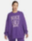 Low Resolution Nike Sportswear Women's Oversized Fleece Crew-Neck Sweatshirt