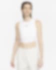 Low Resolution Nike Sportswear Chill Knit tettsittende kort ribbestrikket singlet til dame