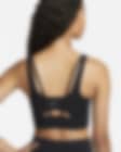 Low Resolution Nike Zenvy Longline-sports-bh med medium støtte og indlæg til kvinder