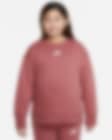 Low Resolution Nike Sportswear Club Fleece Rundhalsshirt für ältere Kinder (Mädchen) (große Größe)