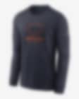 Nike Men's Dri-Fit Sideline Velocity (NFL Chicago Bears) Long-Sleeve T-Shirt in Grey, Size: Small | 00KX06G7Q-078