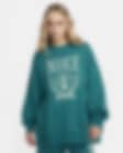 Low Resolution Overdimensioneret Nike Sportswear-sweatshirt i fleece med rund hals til kvinder