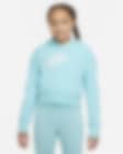 Low Resolution Nike Sportswear Club Big Kids' (Girls') French Terry Cropped Hoodie