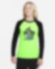 Low Resolution Camiseta de natación Hydroguard de manga larga para niño talla grande Nike JDI