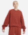 Low Resolution Sudadera con cuello redondo de tejido Fleece oversized para mujer Mod Crop Nike Sportswear Plush