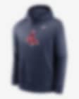 Youth Navy Boston Red Sox Cooperstown Collection Retro Logo Pullover Hoodie