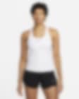 Low Resolution Damska koszulka bez rękawów lub stanik sportowy z wkładkami i średnim wsparciem Nike Swoosh