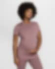 Low Resolution Nike (M) One Women's Dri-FIT Slim-Fit Short-Sleeve Top (Maternity)