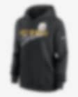 Low Resolution Nike Wordmark Club (NFL Pittsburgh Steelers) Women's Pullover Hoodie