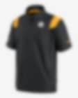 Nike Men's Dri-Fit Sideline Coach (NFL Pittsburgh Steelers) Top in Black, Size: Medium | 00M000A7L-0BJ