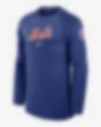 Low Resolution New York Mets Authentic Collection Game Time Men's Nike Dri-FIT MLB Long-Sleeve T-Shirt