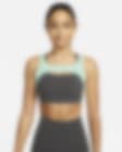 Low Resolution Nike Yoga Indy ungepolsterter, gerippter Sport-BH mit Grafik und leichtem Halt für Damen