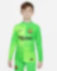 Low Resolution F.C. Barcelona 2021/22 Stadium Goalkeeper Older Kids' Long-Sleeve Football Shirt