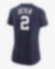 Nike Women's Derek Jeter #2 Baseball White Short Sleeve Shirt