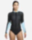 Low Resolution Nike Swim Fusion Women's Long-Sleeve Reversible Zip Shirt