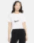 Low Resolution เสื้อเอวลอยแขนสั้นผู้หญิง Dri-FIT Nike Heritage