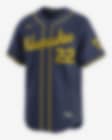 Low Resolution Jersey Nike Dri-FIT ADV de la MLB Limited para hombre Christian Yelich Milwaukee Brewers