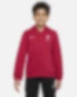 Low Resolution Flísová mikina Liverpool FC s kapucí a zipem po celé délce pro větší děti