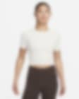 Low Resolution Nike Zenvy Rib Women's Dri-FIT Short-Sleeve Cropped Top